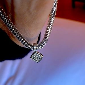 Bracelet – stainless steel with rhinestone charm